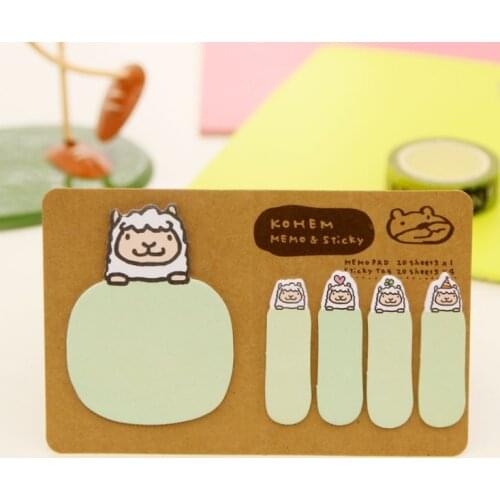 Kawaii Rabbit Bunny Pig Sheep Bear Sticky Notes Post Notepad Memo Pad Office School Supply Stationery Notebook Sticker Adhesive