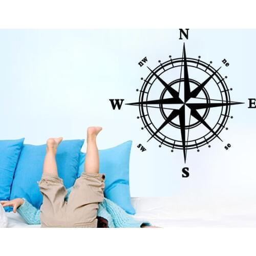 Compass Wall Art Mural Wall Decal Sticker Living Room Bedroom Specialized Wallpaper Decoration Poster Home Art Decal