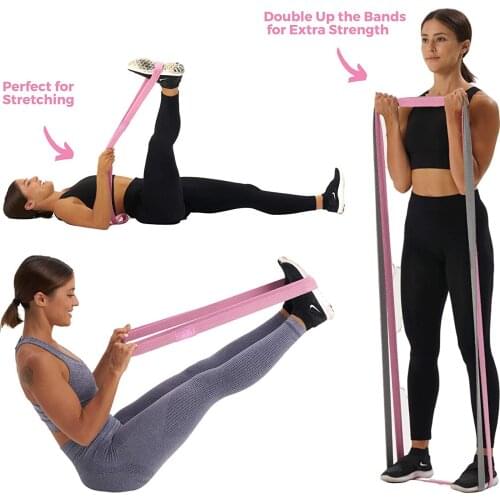 3-Piece Set Resistance Bands Tension Webbing For Yoga Fitness Expander Rubber Bands Elastic Portable Equipment Accessories Gym