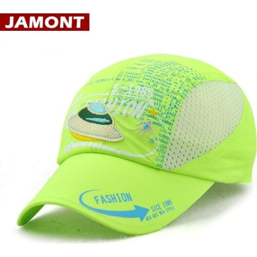 [JAMONT] Summer Kids Hats Boy Girl Baseball Cap Quick Drying Snapback Caps Cartoon Print Childrens Sun Hat 5-10y Gorras