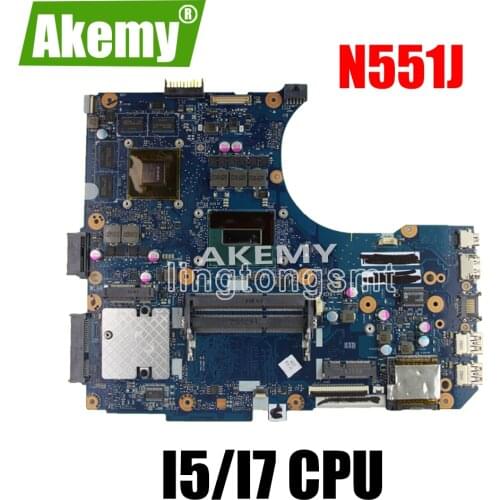Multiple configuration Laptop motherboard For Asus N551J N551J G551J N551JK N551JW N551JB N551JM N551JQ Mainboard Motherboard