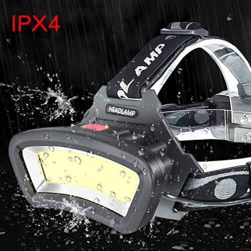 80000Lumen LED Headlamp 500m Long Range COB Floodlight Usb Rechargeable Headlamp Use 2*18650 Battery Fishing Outdoor Searchlight