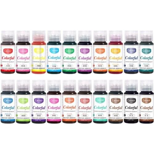 Food Coloring 20 Colors Set Based Flavorless Edible Foods Coloring Dye Vibrant Colors for Cake Decorating Baking Cookies R9UF