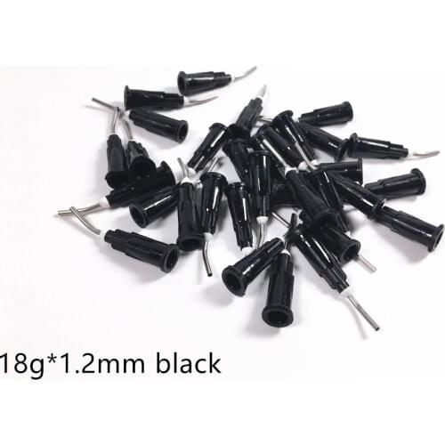200~5000Pis Dental Pre Bent Flow Dispensing Tips Flowable Needle Delivery Tip Etching Gel Irrigation Composite 18 Gauge Black