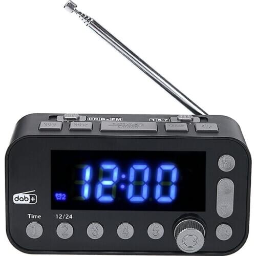 New LED Digital DAB+FM Radio Clock Bedside Alarm Clock Timer Digital Radio Stations Two Alarm Clock Settings For Office Home
