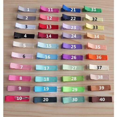 Wholesale Hair Clips Lined Ribbon Warpped Alligator Clips Hair Barrette Hairpins Kids Hair Bow DIY Supplies 200 pcs/lot