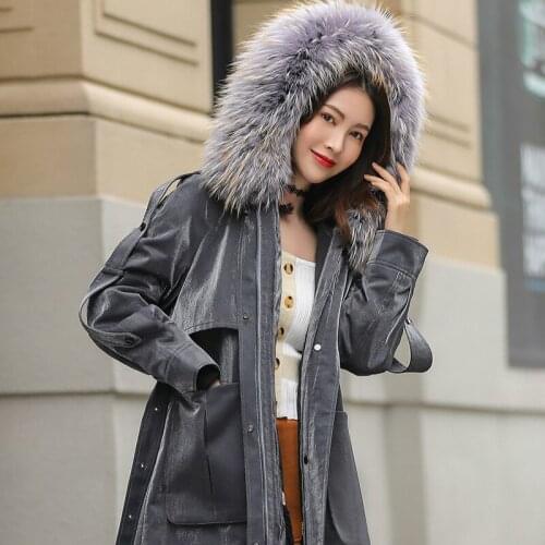 Coat Rex Rabbit Winter Women Korean Real Fur Parka Long Jacket Abrigos Mujer Invierno 2020 YY940