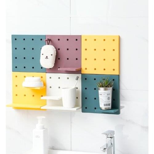 Punch-free Shelf Wall Shelf Finishing Rack Household Hole Board Wall Small Storage Racks For Home Storage