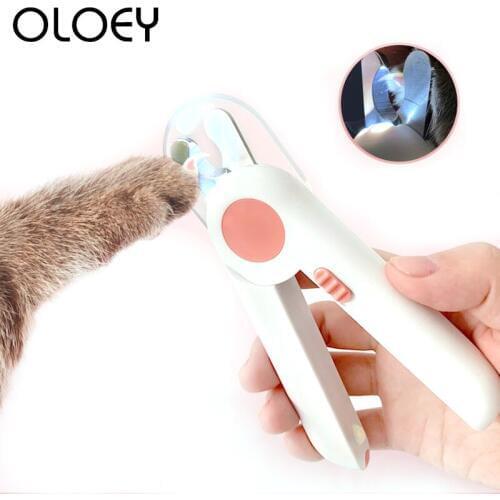 Professionals Pet Dog Cat Nail Clippers Trimmer With Led Light Grooming Electric Grinders Scissors Toe Claw Nail Pet Products