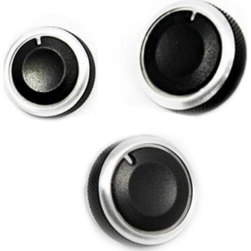 3 PCS Aluminum Alloy Air-Conditioning Knobs Switch Decorative cover For Mazda3 Mazda 3 2003 2004 2005 2006 2007 2008 2009