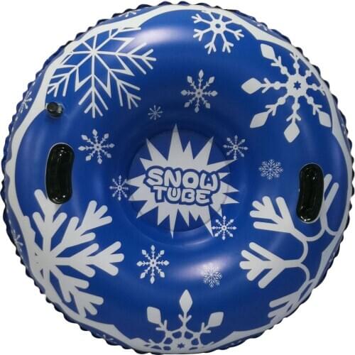 Snowflake Snow Tube Snow Toy Winter Sport 47 Inch Inflatable Ski Circle With Handle Children Adult Snowboard Skiing Floated Sled