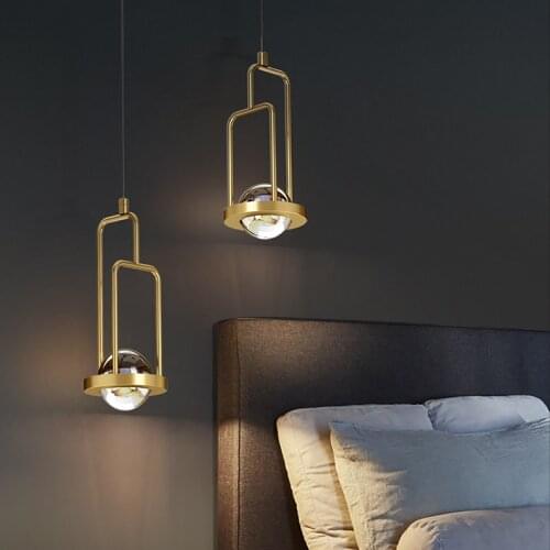 Modern Led Chandelier For Bedroom Living room Dining room Bedside Light Chandelier Lighting Copper Body Chandeliers Hanging Lamp