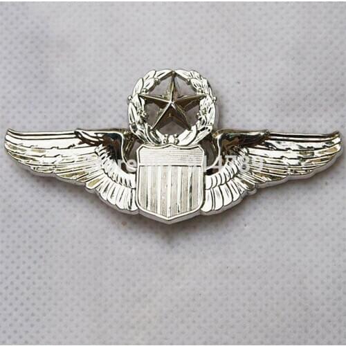 U.S. AIR FORCE USAF MILITARY COMMAND PILOT METAL WINGS BADGE PIN BROOCH