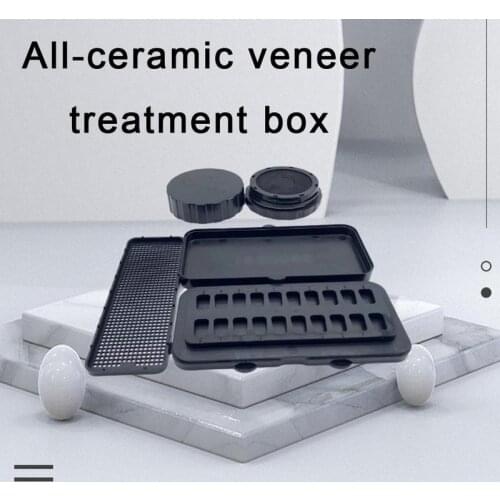 Dental All Ceramic Veneer Box Pretreatment Patch Tooth Disinfection Boxes Portable Simple Arrangement Square With Numbers Case