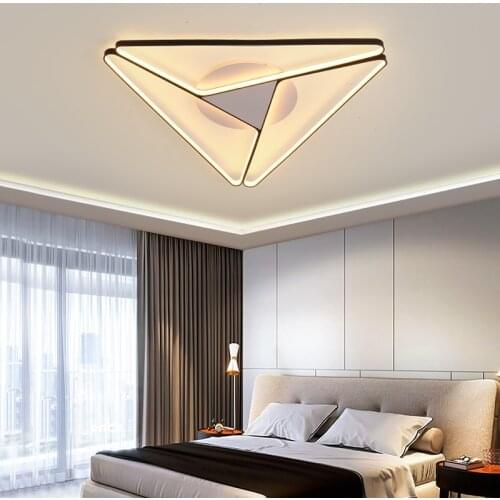 Triangle ceiling lamp modern minimalist Nordic bedroom creative personality living room lamp Chandeliers geometric lamp indoor