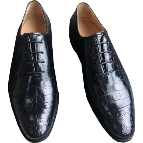 Xinepiju men dress shoes men crocodile shoes thailand crocodile leather men shoes man formal shoes