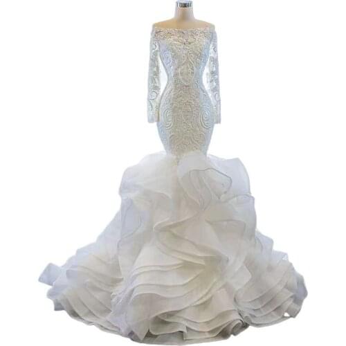 WECHEER Long Sleeve Wedding Dresses