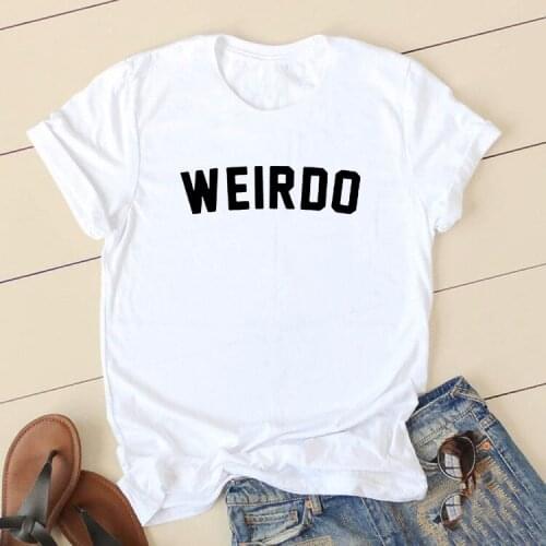 WEIRDO Fashion T-shirt Women Summer Cotton T Shirt Women Harajuku O-neck Ladies Top Tee Shirt Femme Black & White