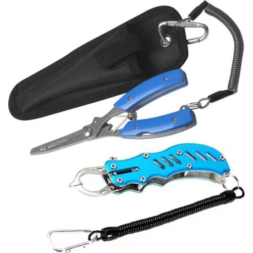 Fishing Lip Gripper Pliers Set Hook Remover Mini Fish Gripper Fishing Pliers Gripper Fishing Line Cutters Fishing Tools Tackle