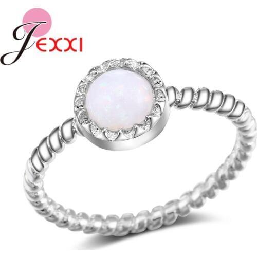 Design Fashion Ring For Bride 925 Sterling Silver Charming Opal Top Quality Wholesale Best Women Girl Birthday Gift