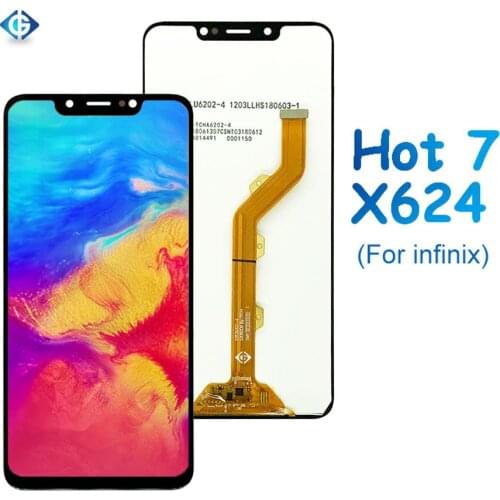 6.2'' LCD for Infinix Hot 7 X624 Screen Repair Parts for Infinix Hot 7 X624 LCD Display Touch Screen Digitizer Assembly