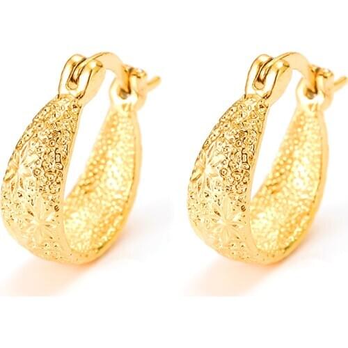 Gold Girls lovely Round Circles Huggies Hoop Earrings For Kids Children Aros women girls boy jewelry african Christmas gift