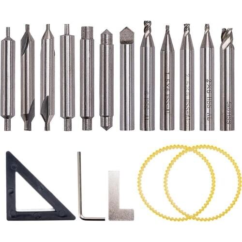 12pcs HSS Milling Cutter Drill Bit Set Locksmith Tools Vertical Spare Parts For Key Cutting Machine