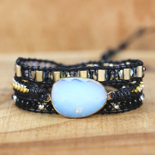 2021 new arrive Vintage Mixed Natural Stones Charm yoga Wrap Bracelets Handmade energy friendship yoga jewelry drop shipping