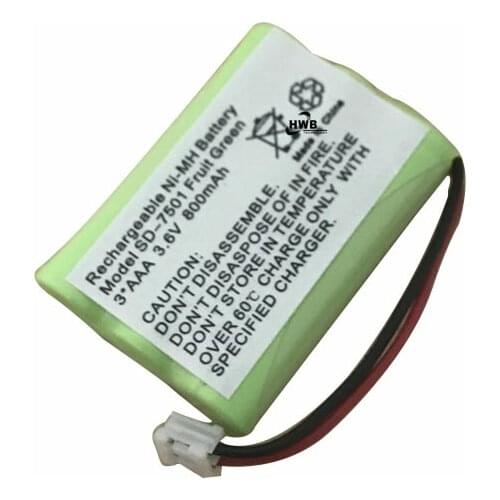 3.6V 800mAh Ni-MH Home Phone Battery for Motorola SD-7501 V-Tech 89-1323-00-00 AT & T Lucent 27910