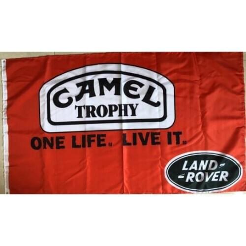 3 x5ft Camel Trophy Land Rover flag British car Rally orange polyester flag size 150X90cm