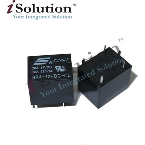 5PCS SRA-12VDC-CL T74 20A Black 12 V 5 feet SONGLE relay original 100% new original