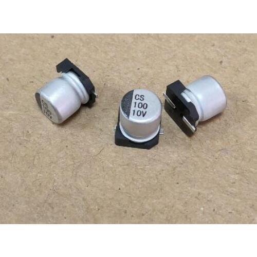 50pcs 10V 100UF 5MMX5.4MM SMD chip Aluminum electrolytic capacitor 100UF 5*5.4MM