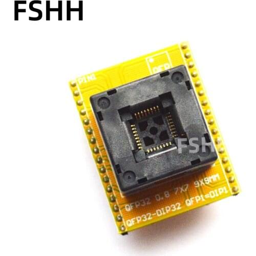 IC QFP32 to DIP32 Programming Adapter TQFP32 Programming Adapter test socket 1pin-1pin Applicable to general programmers