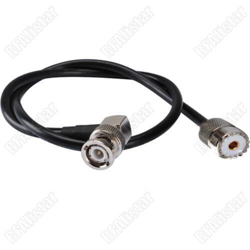 Low Loss BNC Male Right Angle to UHF Female SO239 RG58 Extension Adapter Antenna Coax Pigtail Cable WIFI 30cm/50cm/80cm/1M/2M/3M