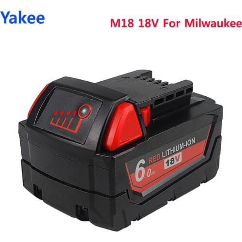 For Milwaukee 48-11-1852 M18 REDLITHIUM XC 6.0Ah Extended Capacity Battery for Milwaukee 48-11-1850 48-11-1840 Power Tools