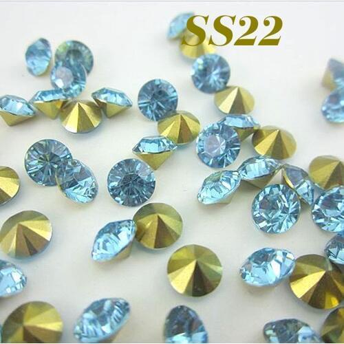Free shipping Wholesale SS22 About 5mm Sky blue 2880pcs(20G) Resin rhinestones Pointback,Resin Stones for DIY Decoration