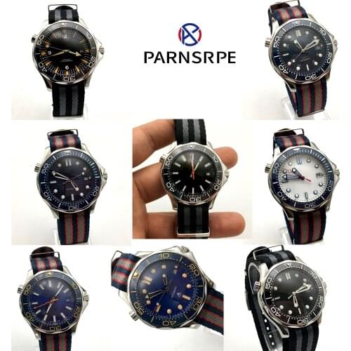 Watch gray aseptic dial hippocampus 300 series automatic mechanical watch mens watch nylon casual strap 03