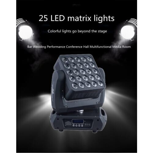 Dj matrix 25 pieces square Matrix led moving head 5x5 panel light 25x10w rgbw 4in1 beam moving head led light