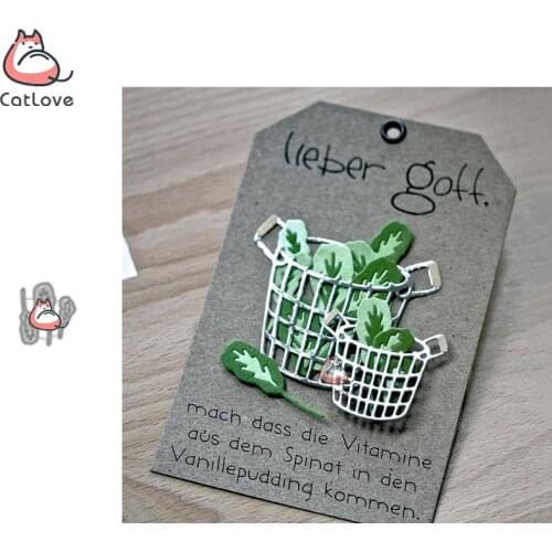 Catlove Spinach Leaves Metal Cutting Dies Scrapbooking Mold Knife Stencil Die Cuts Card Making Craft Embossing New Dies For 2020