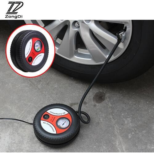 ZD 1Pc Car Tire Inflation Pump Tire pressure monitoring for Chevrolet cruze Renault duster BMW e46 e39 Ford focus 2 accessories