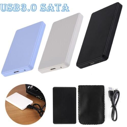 2.5" SATA to USB3.0 HDD Enclosure Mobile Hard Drive Case for SSD External Storage HDD Box With USB3.0/2TB Cable ABS
