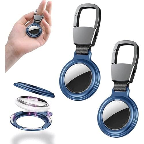 Magnetic Adsorption Metal Protective Case for Apple Airtags Tracker Anti-lost Keychain Cover for Air Tags Sleeve Accessories