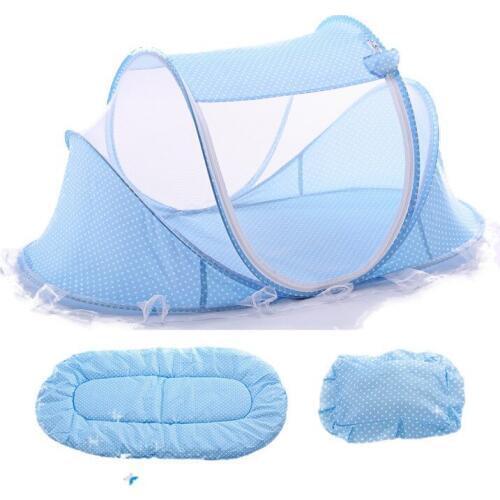 Newborn mosquito net baby foldable baby nets three-piece Baby Crib Netting Portable Foldable Baby Bed Mosquito Net Tent Children