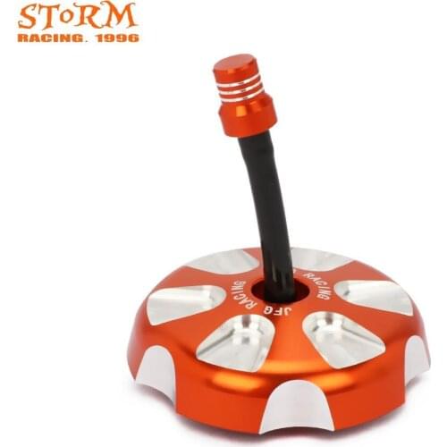Motorcycle CNC Orange Gas Cap Oil Tank Cover For KTM Husqvarna SX SX-F SXF 85 125 150 250 350 450 TC85 TC125 TC250 FC250 - FC450