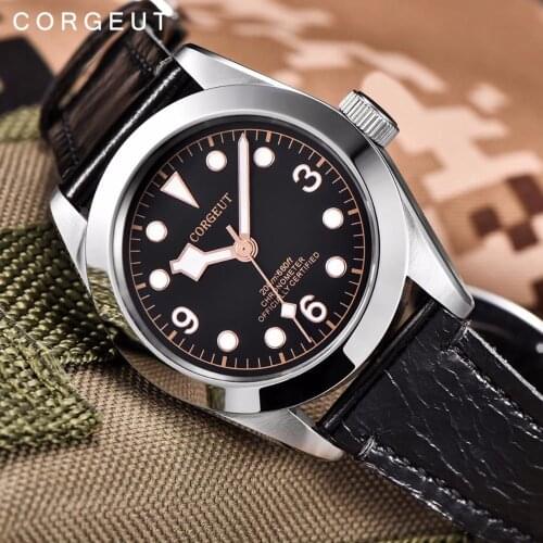 Corgeut new Luxury Top Brand Mens Mechanical Watches Automatic waterproof sport clock male Watch Men luminous Relogio Masculino