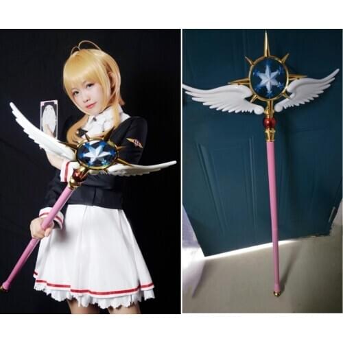 New Cardcaptor Sakura Clear Card Kinomoto Sakura Cosplay Star Dream Stick Magic Wand ABS Plastic Halloween Party Cosplay Props