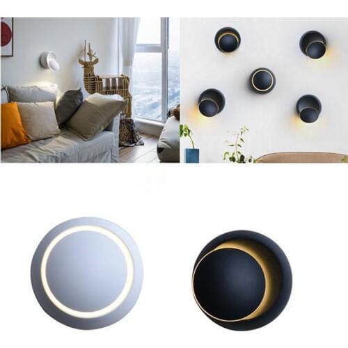 New Design Wall Lamp 6W Modern 360 Degree Rotating LED Sconce Wall Light Indoor Decorative Lamp For Bedroom Sconce AC85-265V