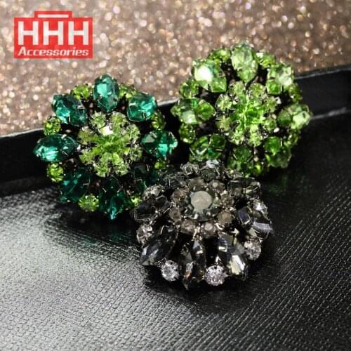 Advanced rhinestone bling-bling gread button for Fur coat dress coat