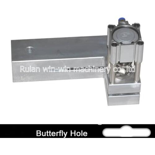 Butterfly hole size 30*9*6mm Pneumatic punch machine hole puncher for PP PE plastic bag making machine