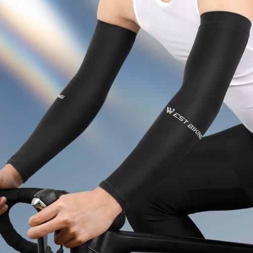 1Pairs Unisex Cooling Arm Sleeves Cover Cycling Running UV Sun Protection Outdoor Men Nylon Cool Arm Sleeves For Hide Tattoos